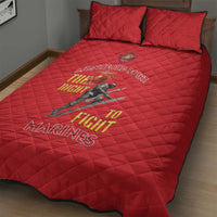 Montford Point Marines Quilt Bed Set The Right To Fight - Red - Wonder Print Shop