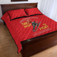 Montford Point Marines Quilt Bed Set The Right To Fight - Red - Wonder Print Shop