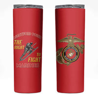 Montford Point Marines Skinny Tumbler The Right To Fight - Red - Wonder Print Shop