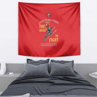 Montford Point Marines Tapestry The Right To Fight - Red - Wonder Print Shop