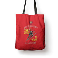 Montford Point Marines Tote Bag The Right To Fight - Red - Wonder Print Shop