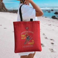Montford Point Marines Tote Bag The Right To Fight - Red - Wonder Print Shop
