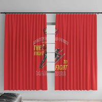 Montford Point Marines Window Curtain The Right To Fight - Red - Wonder Print Shop