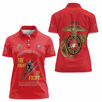 Montford Point Marines Women Polo Shirt The Right To Fight - Red - Wonder Print Shop