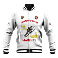 Montford Point Marines Baseball Jacket The Right To Fight - White - Wonder Print Shop