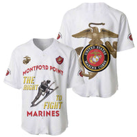 Montford Point Marines Baseball Jersey The Right To Fight - White - Wonder Print Shop