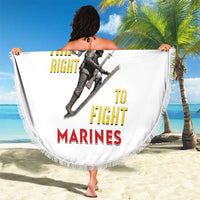 Montford Point Marines Beach Blanket The Right To Fight - White - Wonder Print Shop