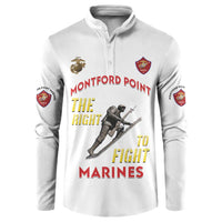 Montford Point Marines Button Sweatshirt The Right To Fight - White - Wonder Print Shop