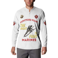 Montford Point Marines Button Sweatshirt The Right To Fight - White - Wonder Print Shop