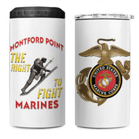 Montford Point Marines 4 in 1 Can Cooler Tumbler The Right To Fight - White - Wonder Print Shop