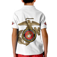 Montford Point Marines Kid Polo Shirt The Right To Fight - White - Wonder Print Shop