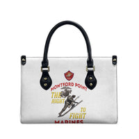Montford Point Marines Leather Bag The Right To Fight - White - Wonder Print Shop