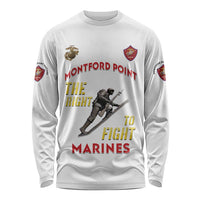 Montford Point Marines Long Sleeve Shirt The Right To Fight - White - Wonder Print Shop