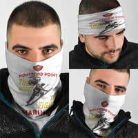 Montford Point Marines Neck Gaiter The Right To Fight - White LT15