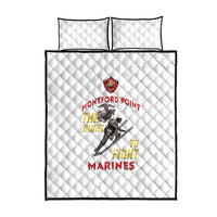 Montford Point Marines Quilt Bed Set The Right To Fight - White - Wonder Print Shop