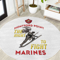 Montford Point Marines Round Carpet The Right To Fight - White - Wonder Print Shop