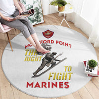 Montford Point Marines Round Carpet The Right To Fight - White - Wonder Print Shop