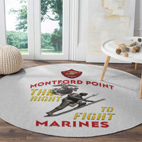 Montford Point Marines Round Carpet The Right To Fight - White - Wonder Print Shop
