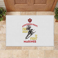 Montford Point Marines Rubber Doormat The Right To Fight - White - Wonder Print Shop