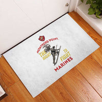 Montford Point Marines Rubber Doormat The Right To Fight - White - Wonder Print Shop