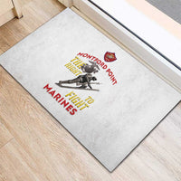 Montford Point Marines Rubber Doormat The Right To Fight - White - Wonder Print Shop