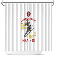 Montford Point Marines Shower Curtain The Right To Fight - White - Wonder Print Shop