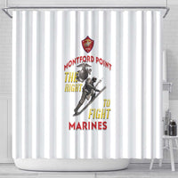 Montford Point Marines Shower Curtain The Right To Fight - White - Wonder Print Shop