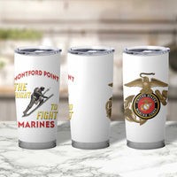 Montford Point Marines Tumbler Cup The Right To Fight - White - Wonder Print Shop