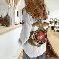 Montford Point Marines Women Casual Shirt The Right To Fight - White - Wonder Print Shop