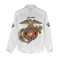 Montford Point Marines Women Casual Shirt The Right To Fight - White - Wonder Print Shop