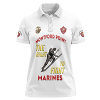 Montford Point Marines Women Polo Shirt The Right To Fight - White - Wonder Print Shop