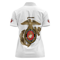 Montford Point Marines Women Polo Shirt The Right To Fight - White - Wonder Print Shop