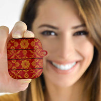 Lesotho Seanamarena Kharetsa Royal Red AirPods Case Basotho Traditional Blanket Style - Wonder Print Shop