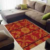 Lesotho Seanamarena Kharetsa Royal Red Area Rug Basotho Traditional Blanket Style - Wonder Print Shop