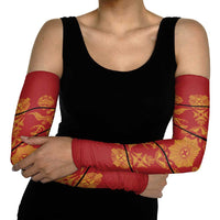 Lesotho Seanamarena Kharetsa Royal Red Arm Sleeves Basotho Traditional Blanket Style - Wonder Print Shop