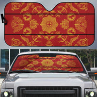 Lesotho Seanamarena Kharetsa Royal Red Auto Sun Shade Basotho Traditional Blanket Style - Wonder Print Shop