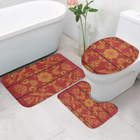 Lesotho Seanamarena Kharetsa Royal Red Bathroom Set Basotho Traditional Blanket Style - Wonder Print Shop