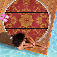 Lesotho Seanamarena Kharetsa Royal Red Beach Blanket Basotho Traditional Blanket Style - Wonder Print Shop