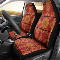 Lesotho Seanamarena Kharetsa Royal Red Car Seat Cover Basotho Traditional Blanket Style - Wonder Print Shop