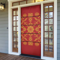 Lesotho Seanamarena Kharetsa Royal Red Door Cover Basotho Traditional Blanket Style - Wonder Print Shop