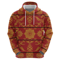 Lesotho Seanamarena Kharetsa Royal Red Hoodie Basotho Traditional Blanket Style - Wonder Print Shop