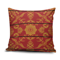 Lesotho Seanamarena Kharetsa Royal Red Pillow Cover Basotho Traditional Blanket Style - Wonder Print Shop