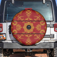 Lesotho Seanamarena Kharetsa Royal Red Spare Tire Cover Basotho Traditional Blanket Style - Wonder Print Shop