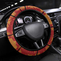 Lesotho Seanamarena Kharetsa Royal Red Steering Wheel Cover Basotho Traditional Blanket Style - Wonder Print Shop