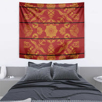Lesotho Seanamarena Kharetsa Royal Red Tapestry Basotho Traditional Blanket Style - Wonder Print Shop