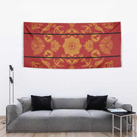 Lesotho Seanamarena Kharetsa Royal Red Tapestry Basotho Traditional Blanket Style - Wonder Print Shop