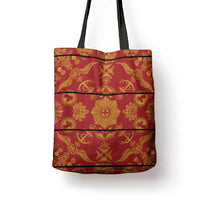 Lesotho Seanamarena Kharetsa Royal Red Tote Bag Basotho Traditional Blanket Style - Wonder Print Shop