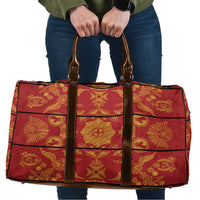 Lesotho Seanamarena Kharetsa Royal Red Travel Bag Basotho Traditional Blanket Style - Wonder Print Shop