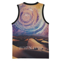 Mauritania Richat Structure Basketball Jersey Eyes of the Sahara - Wonder Print Shop