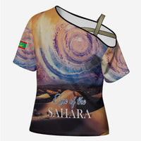 Mauritania Richat Structure Cross Shoulder Shirt Eyes of the Sahara - Wonder Print Shop